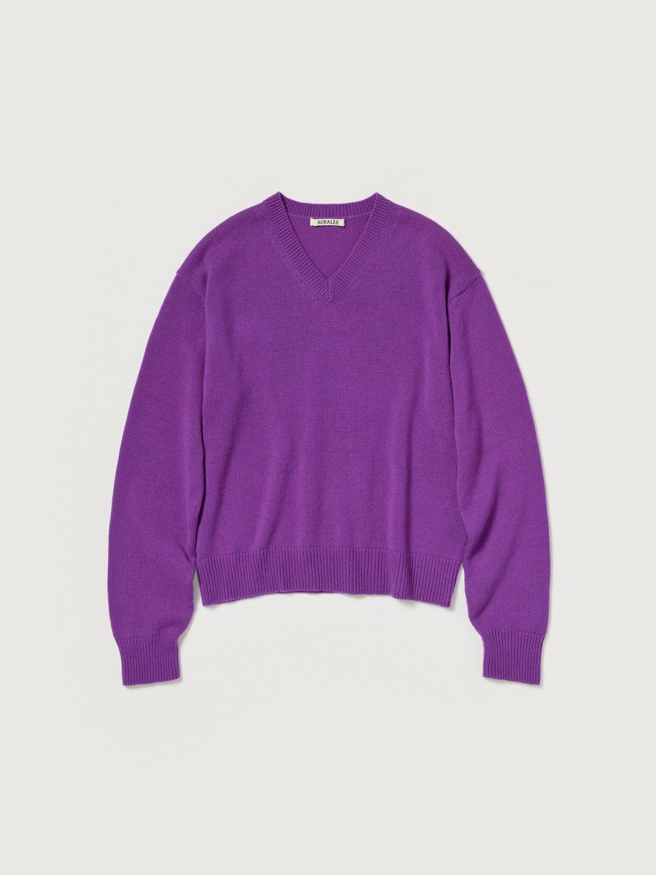AURALEE 26AW LIGHT CASHMERE KNIT V-NECK P/O